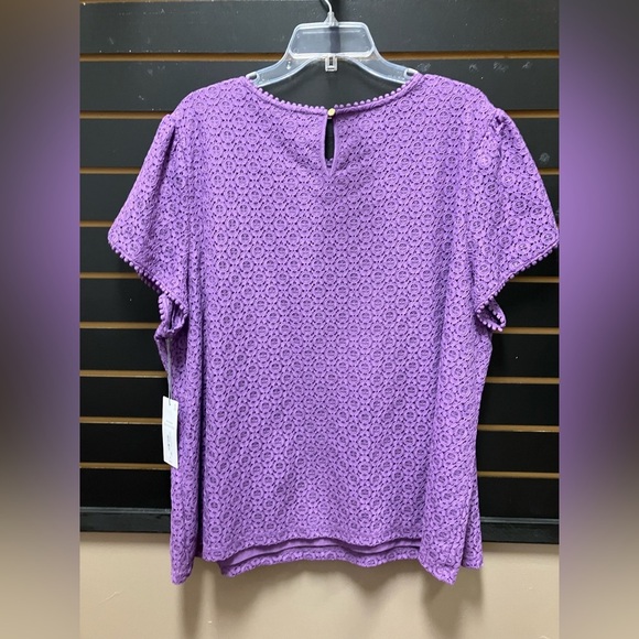 Liz Claiborne Purple Boxy Blouse - Picture 4 of 4